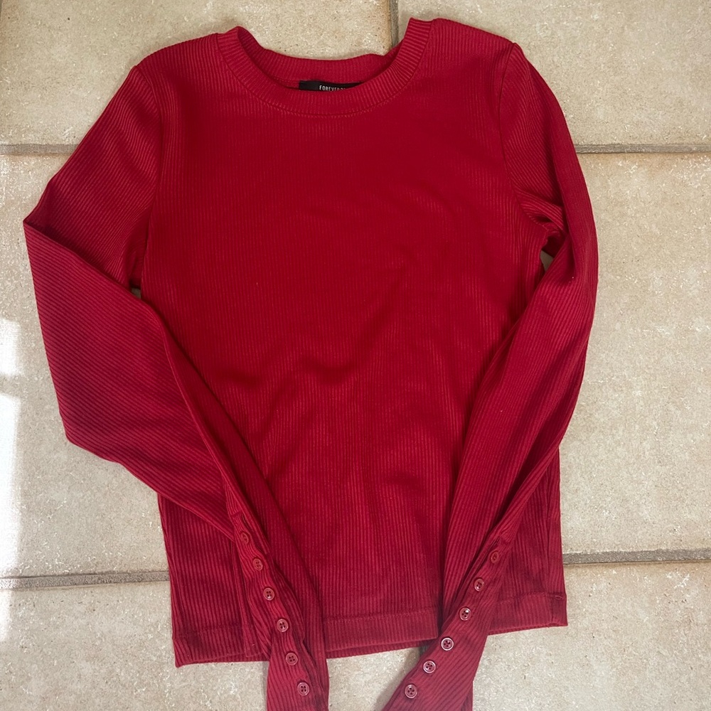 Forever 21 ribbed long sleeve in size small